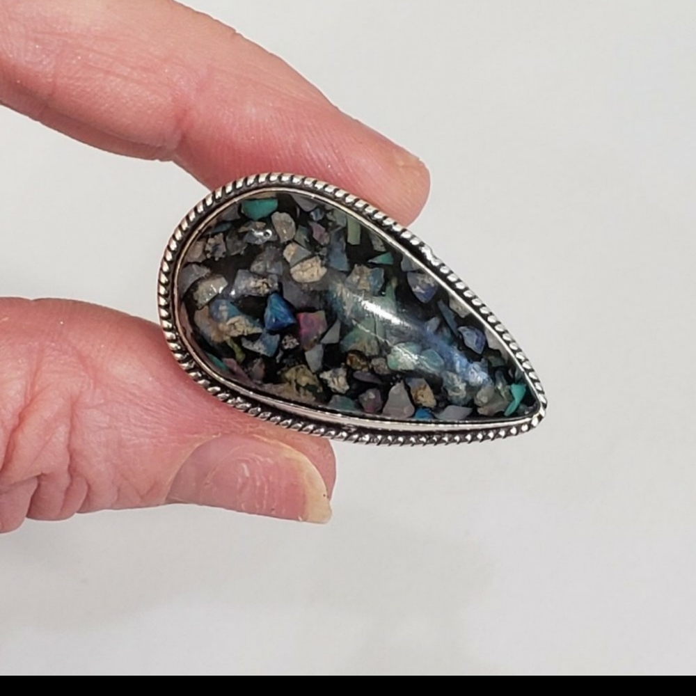 Copper Opal Ring, 925 Silver Copper Ethiopian Opa… - image 3